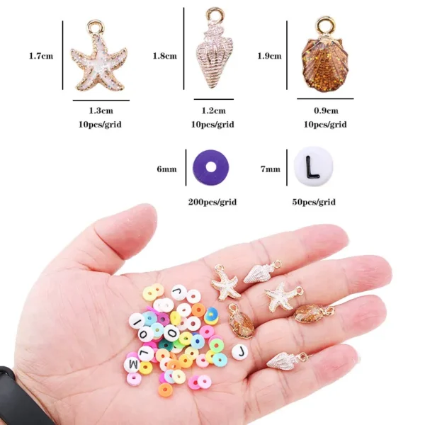 Earring Making Kit: 4080pcs Polymer Clay Beads - Image 3
