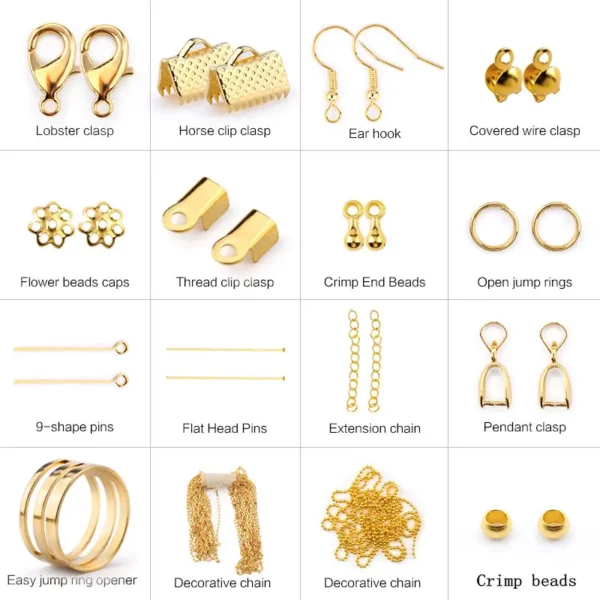 Earring Making Kit with Alloy Jewelry Findings & Tools - Image 2