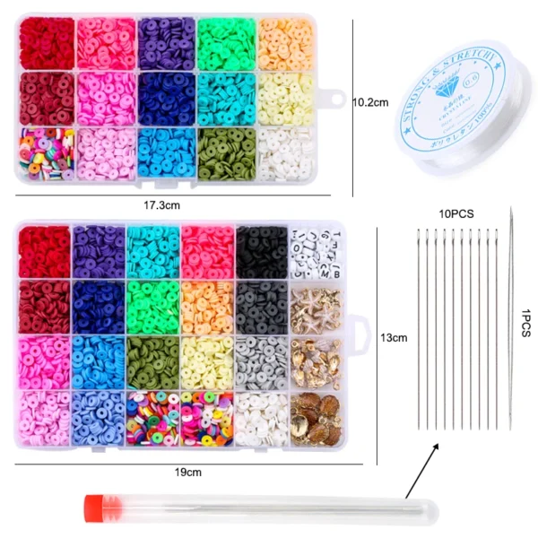 Earring Making Kit: 4080pcs Polymer Clay Beads - Image 4