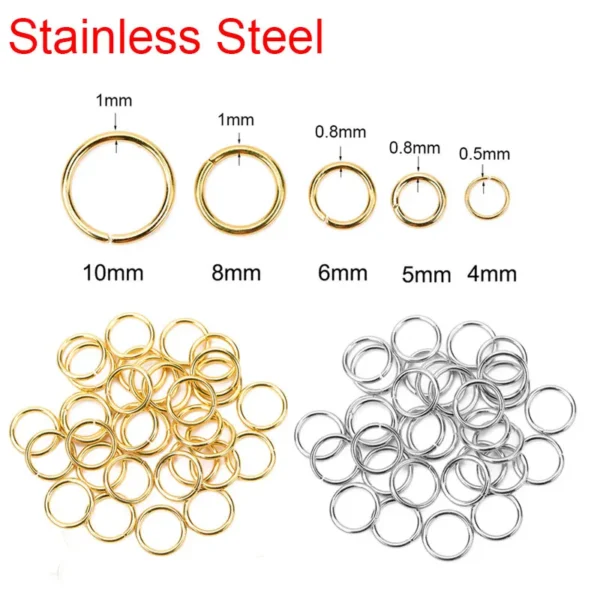 Earring Making Kit - Stainless Steel Jump Rings