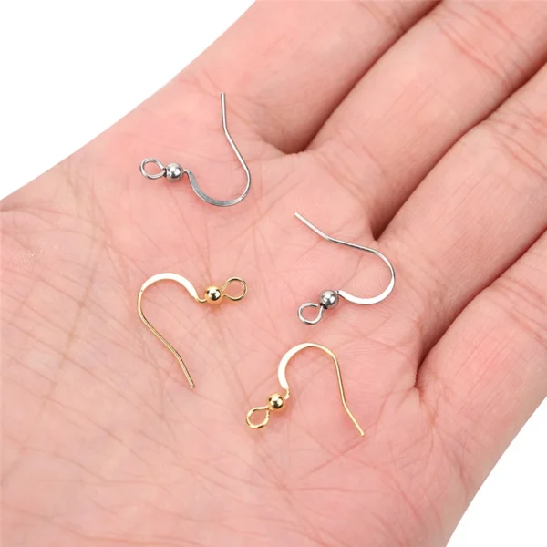 Earring Making Kit – 50pcs Stainless Steel Hooks & Findings - Image 3