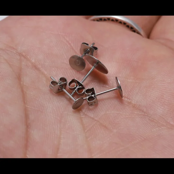 Earring Making Kit - 100Pcs Gold Stainless Steel Studs - Image 4