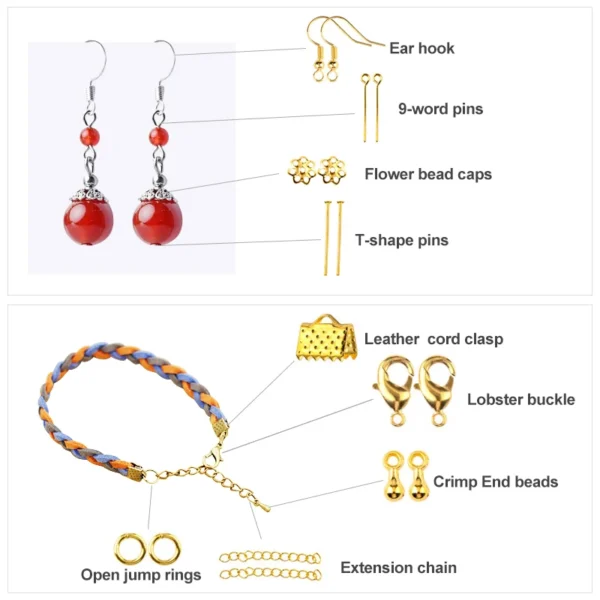Earring Making Kit with Alloy Jewelry Findings & Tools - Image 4