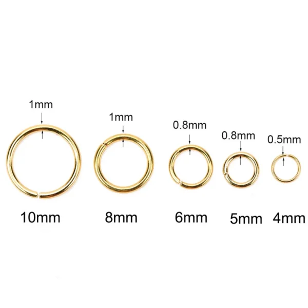 Earring Making Kit - Stainless Steel Jump Rings - Image 2