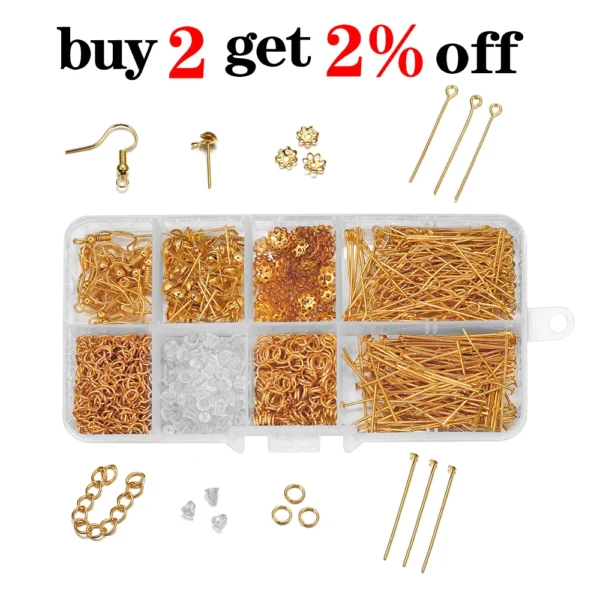Earring Making Kit – 800pcs Hooks, Jump Rings & Tools - Image 2