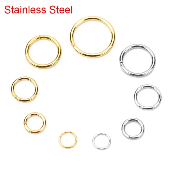 Earring Making Kit - Stainless Steel Jump Rings - Image 4