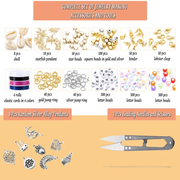 Earring Making Kit - Colorful Beads & Tools Set - Image 2