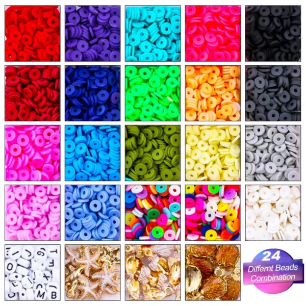 Earring Making Kit: 4080pcs Polymer Clay Beads - Image 5