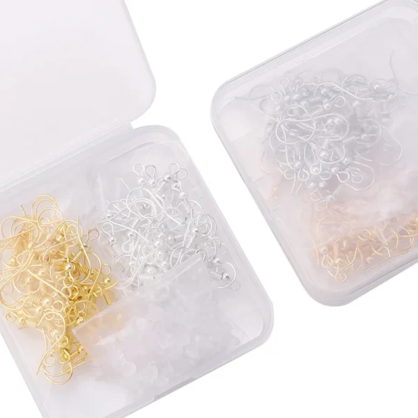 Earring Making Kit, 200pcs Hooks, Plugs, Back Accessories - Image 11