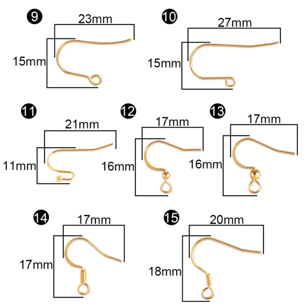 Earring Making Kit – 50pcs Stainless Steel Earring Hooks - Image 4
