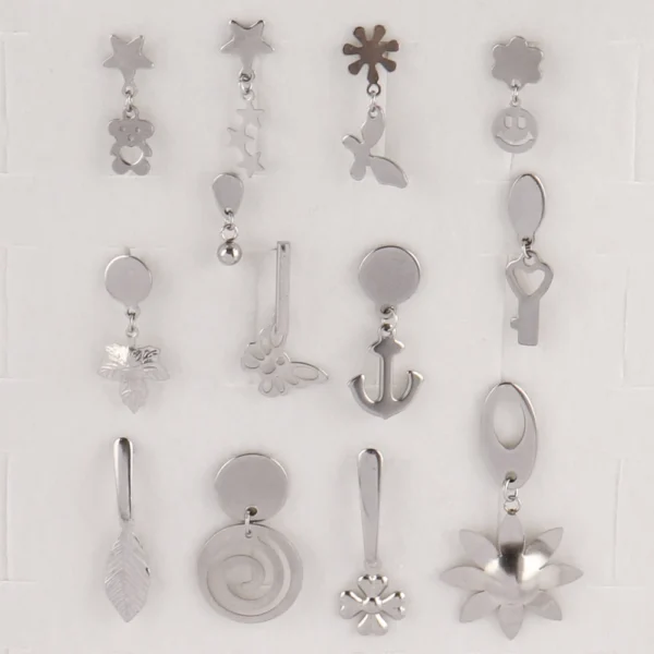 Earring Making Kit – 20Pcs Geometric Stainless Steel Bases - Image 3