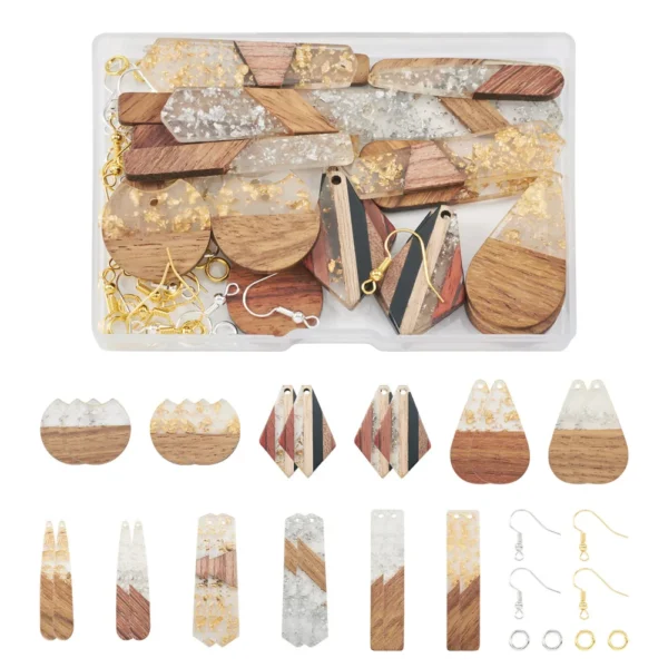 Earring Making Kit: Geometry Dangle Hooks & Pendant