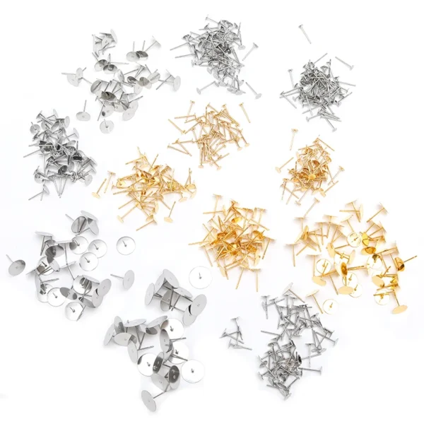 Earring Making Kit – 50Pcs Stainless Steel Earring Posts