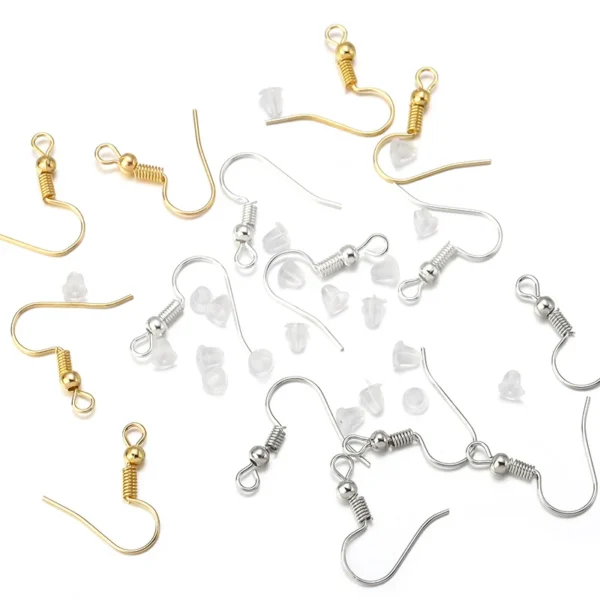 Earring Making Kit, 200pcs Hooks, Plugs, Back Accessories - Image 8