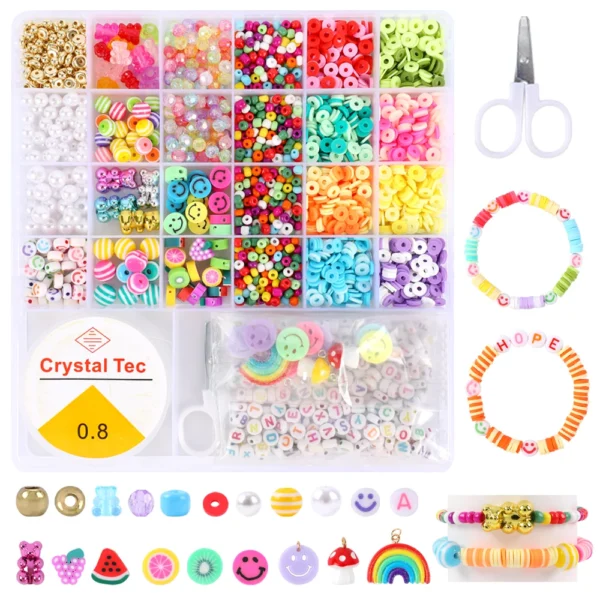 Earring Making Kit - Beads, Clay, Letters, Tools
