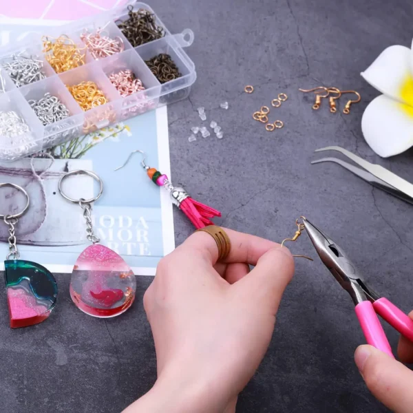Earring Making Kit with Hooks, Jump Rings & Pliers - Image 6