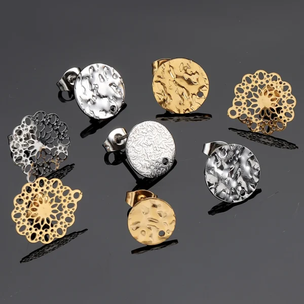 10pcs Earring Making Kit Stainless Steel Posts - Image 8