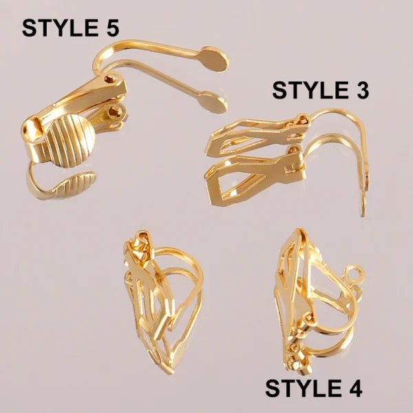 Earring Making Kit: 10pcs Stainless Steel Clip On Bases - Image 2