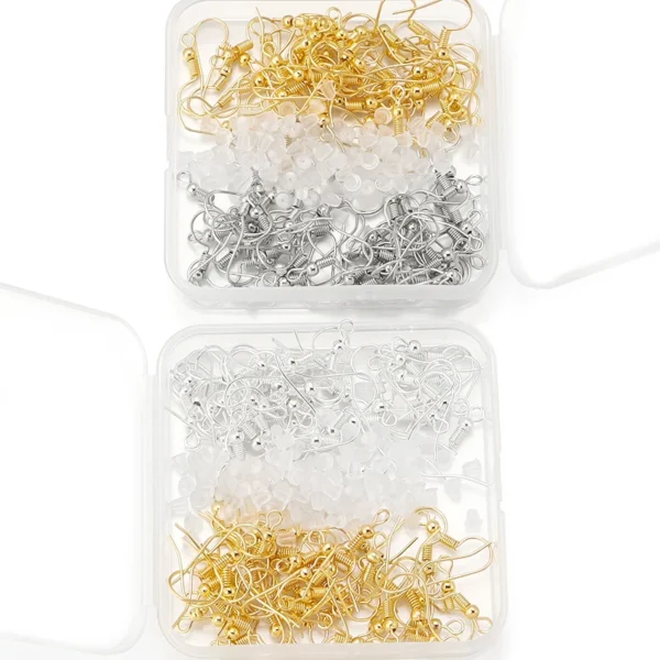 Earring Making Kit, 200pcs Hooks, Plugs, Back Accessories