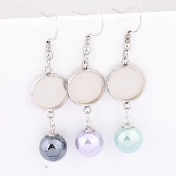 Earring Making Kit: Pearl & Cabochon Settings