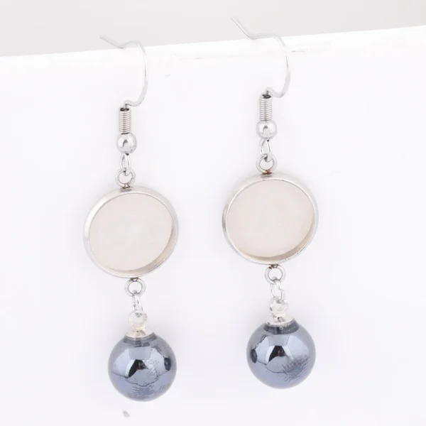 Earring Making Kit: Pearl & Cabochon Settings - Image 5