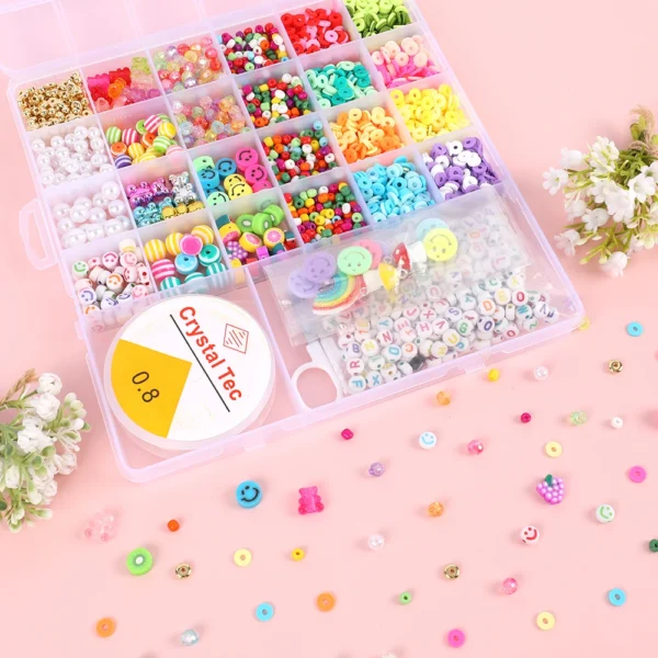 Earring Making Kit - Beads, Clay, Letters, Tools - Image 3