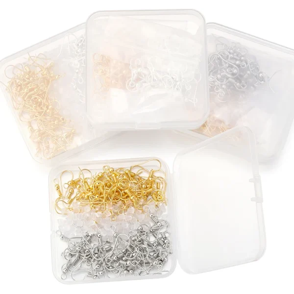 Earring Making Kit, 200pcs Hooks, Plugs, Back Accessories - Image 7
