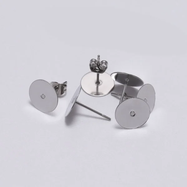 Earring Making Kit - 100Pcs Gold Stainless Steel Studs - Image 5