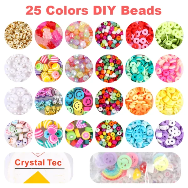 Earring Making Kit - Beads, Clay, Letters, Tools - Image 2