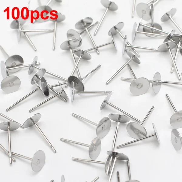 Earring Making Kit – 50Pcs Stainless Steel Earring Posts - Image 10