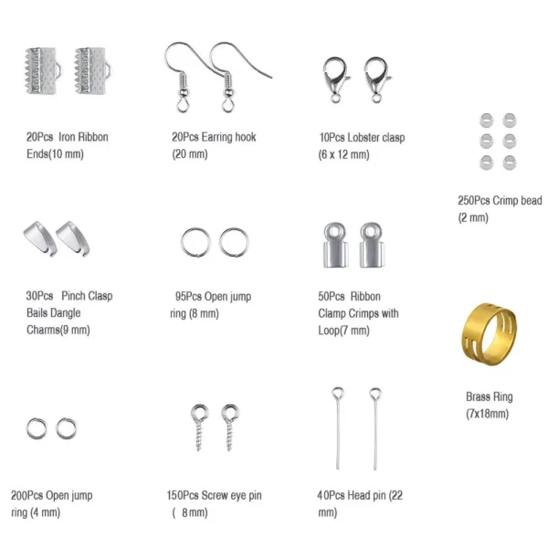 Earring Making Kit – Jewelry Findings & Beading Tools Set - Image 3