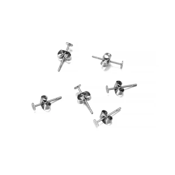 Earring Making Kit - 100Pcs Gold Stainless Steel Studs - Image 3
