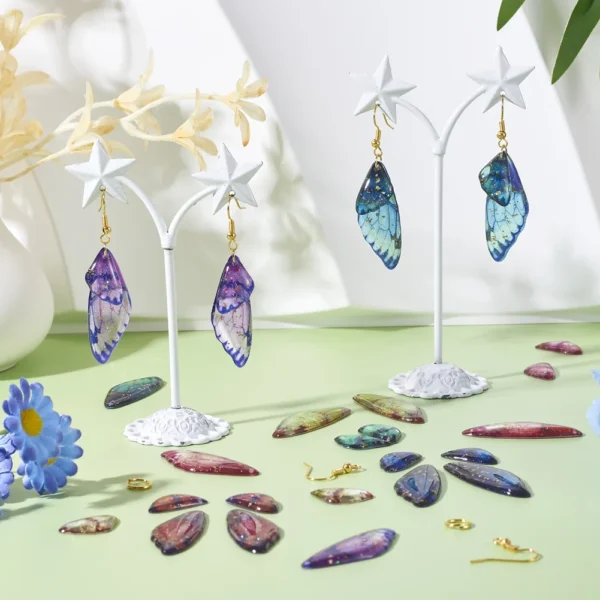 Earring Making Kit with Butterfly & Dragonfly Wing Charms - Image 5