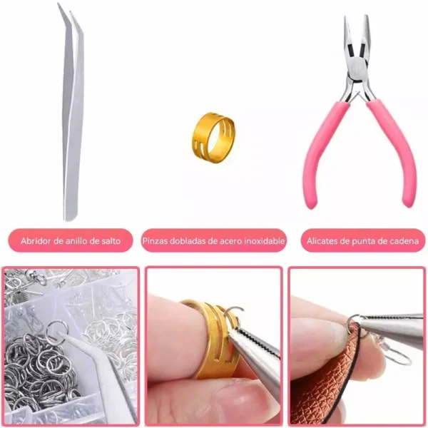 Earring Making Kit, 1128 pcs with Hooks, Rings, Pliers - Image 5