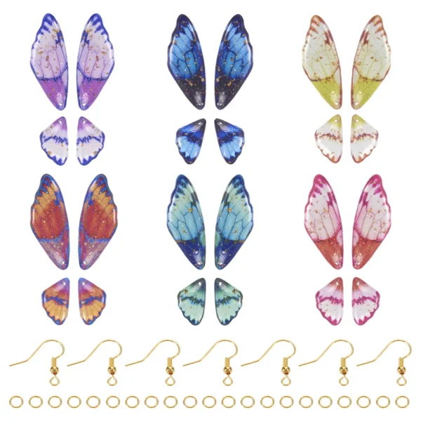 Earring Making Kit with Butterfly & Dragonfly Wing Charms