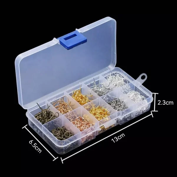 Earring Making Kit, 1128 pcs with Hooks, Rings, Pliers - Image 6