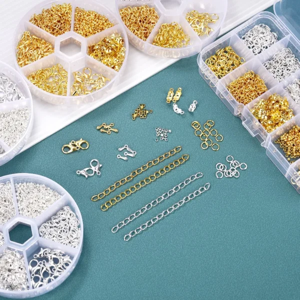 260-1220pcs Earring Making Kit with Clasps & Jump Rings - Image 5