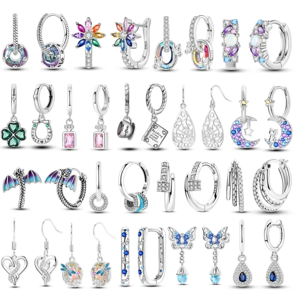 Earring Making Kit - 925 Silver Clover Dragon Ring