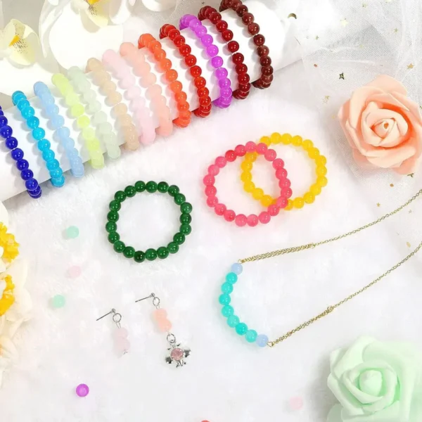 Earring Making Kit: 700pcs Glass Beads, 28 Colors - Image 3
