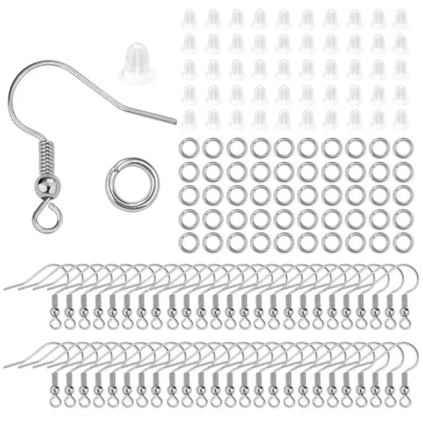 Earring Making Kit with Hypoallergenic Hooks & Rings - Image 3