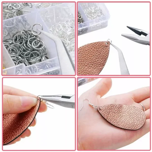 Earring Making Kit, 1128 pcs with Hooks, Rings, Pliers - Image 8