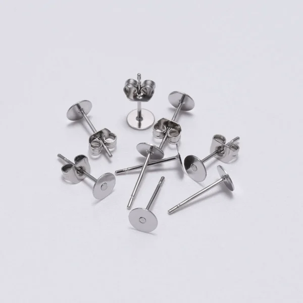 Earring Making Kit - 100Pcs Gold Stainless Steel Studs - Image 6