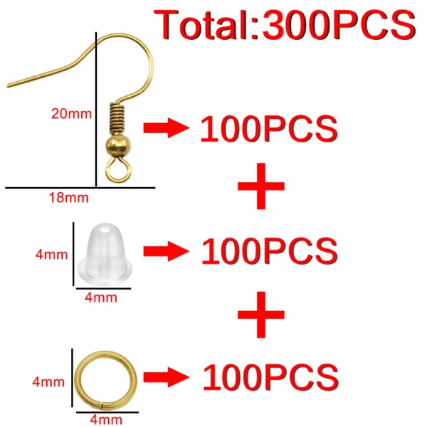 Earring Making Kit – Hypoallergenic Ear Hooks & Rings - Image 3