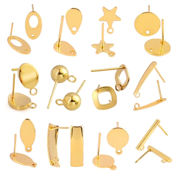 Earring Making Kit – 20Pcs Geometric Stainless Steel Bases