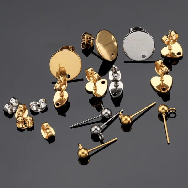 10pcs Earring Making Kit Stainless Steel Posts - Image 11