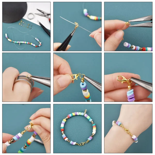 260-1220pcs Earring Making Kit with Clasps & Jump Rings - Image 2