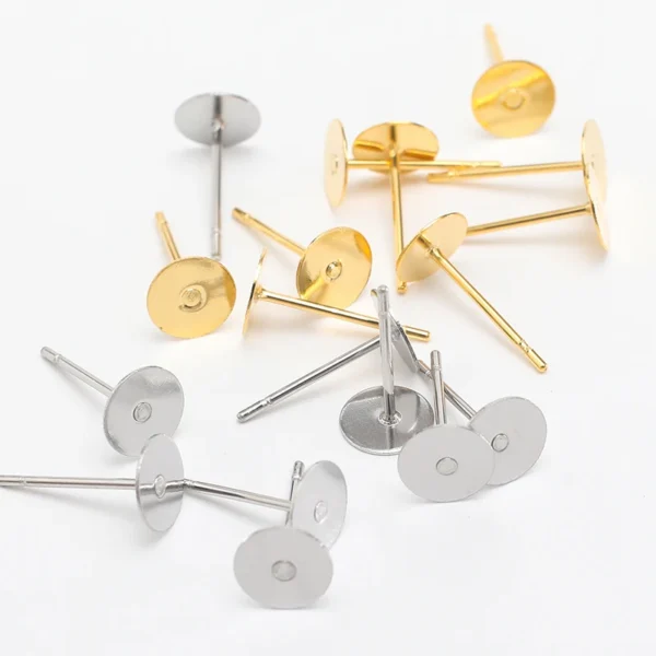 Earring Making Kit – 50Pcs Stainless Steel Earring Posts - Image 7
