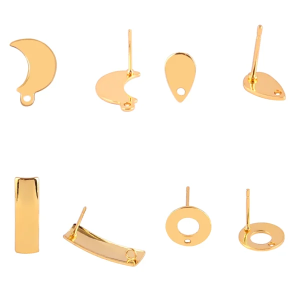 Earring Making Kit – 20Pcs Geometric Stainless Steel Bases - Image 5