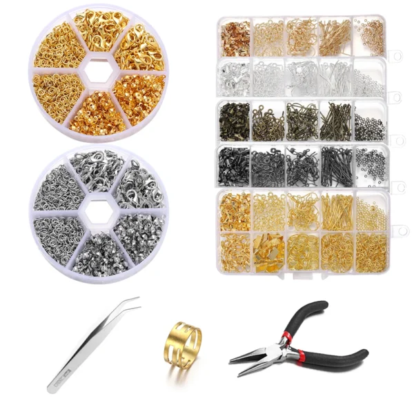 Earring Making Kit with Alloy Findings and Tools