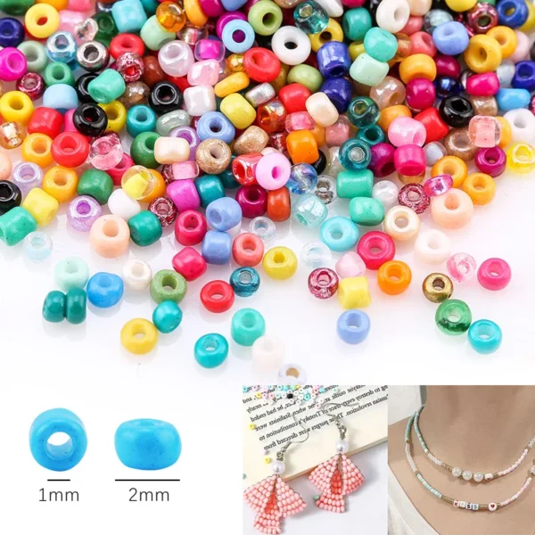 Earring Making Kit with 2000pcs Glass Seed Beads - Image 2
